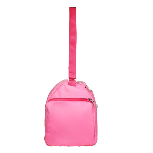 Image of Da Tasche Lightweight Duffle Bag with Shoe Compartment - Multi-Pocket Travel Mini Case for Swimming & Sports Essentials, Zipped Side Pockets, Men and Women Gym Accessories Gift, Pink