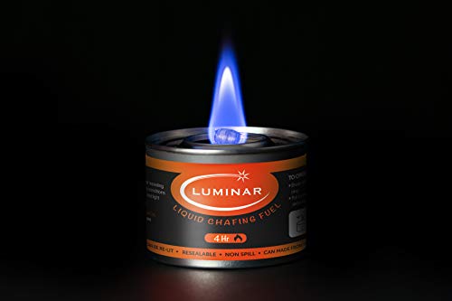 4 Hour Liquid Cooking Chafing Dish Fuel Cans, Food Warmer Heat For Buffet Burners, Parties, Weddings, Banquets, Catering Events, Bulk, Easy To Open, Resealable Covers (6) #TOP3