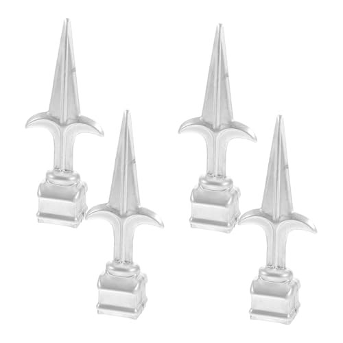 iplusmile Data [ Puntale Per Recinzione in Ferro Battuto 4 Pezzi Per Giardini Cortili e Fattorie Decorazione Terminali Appuntiti Per Pali Da Esterno Rivestibili e Resistenti