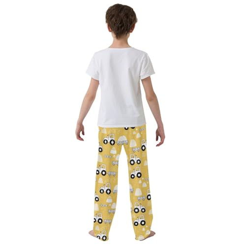 ZZXXB Truck and Tractor Boys Long Pants Soft Trousers Elastic Waist Kids Lounge Bottoms with Pockets S-XL3
