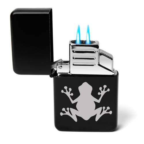 Encendedor Dual Flame Torch Frog Negro miniatura 1