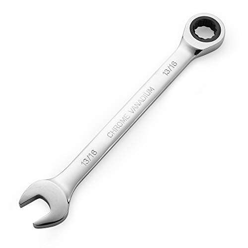 Image of FLZOSPER 13 /16 in. SAE Ratchet Wrench,Box End Head 72-Tooth Ratcheting Combination Wrench Spanner
