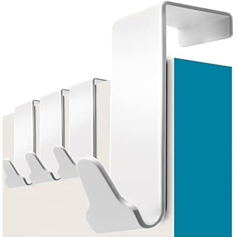 Menz Premium perchero puerta con 4 ganchos blancos Cover