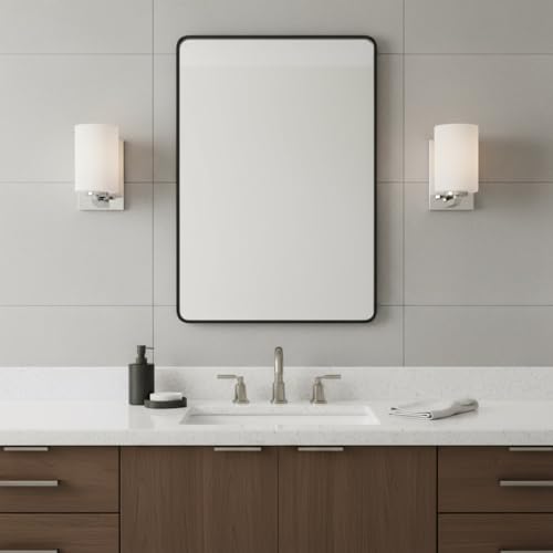 Image of Hinkley Kyra Small One Light Bathroom Vanity Fixture, Install Up /Down, Etched Opal Shade, Polished Nickel