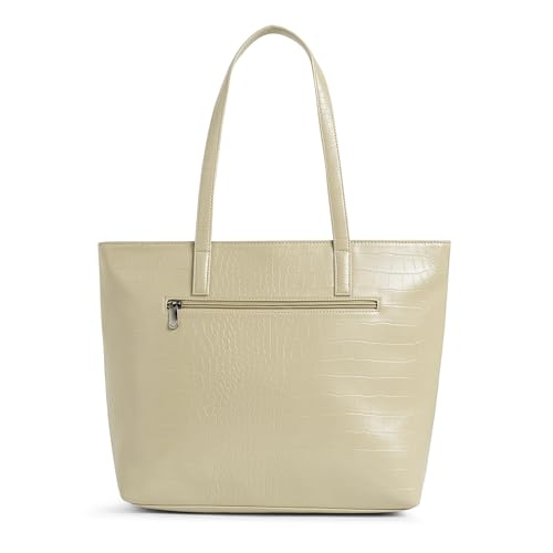 Image of Caprese Texas 15.6 Inch Laptop Compatible Large Tote Bag for Women | Stylish, Durable, and Spacious with Multiple Compartments, Back Zipper Pocket for Work, Travel, and Everyday Use