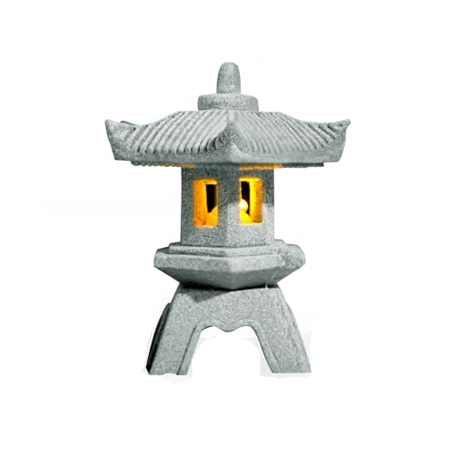 Statue di pagoda in miniatura, Lanterne di pietra, Micro ornamenti di paesaggio, Bonsai cinese, Decorazione del serbatoio di pesce, Desktop antico, Tavolo da tè Zen, Lanterne di pietra,D