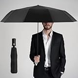 防風トラベルコンパクト傘-雨用自動傘-コンパクト折りたたみ傘、トラベル傘コンパクト、小型ポータブル防風傘、メンズ、レディース、ブラック