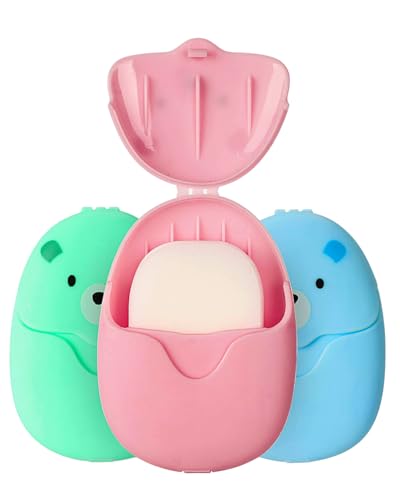 Sabonetes em Papel Portátil para Viagem, Kit 3 Caixas, 150 Folhas, Case Compacto para Bolsa,Bolso, Mochila,Nécessaire, Higiene das Mãos E Uso Diário