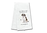 SAINT BERNARD Kitchen Towels - Soft, Highly Absorbent - Gifts for Pet Lovers - Reusable, Quick Drying - 100% Natural Cotton