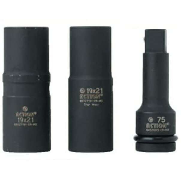Amazon.co.jp: ツインソケット 17HEX 17mm 19HEX 19mm 1個 12.7sq 工具