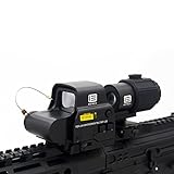 明るい 最新改良レンズ EO EXPS3 with G43 タイプ セット レプリカ ドットサイト ダットサイト ホロサイト マグニファイア Magnifire マウントスペーサー付 3倍 ブースター スコープ 刻印入り G33 EXPS3withG43