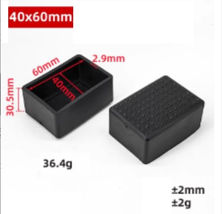 Veemoon Rectangular Rubber Chair Leg Caps 40 X 60MM - Image 2