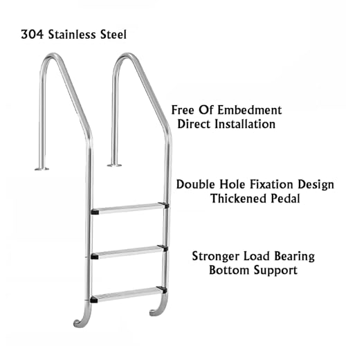 Escalera para piscina con 3 escalones resistente miniatura 3