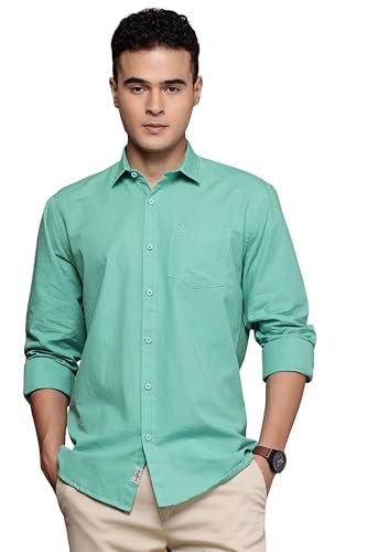 Image of Men's Cotton Linen Solid Shirt | Slim Fit Full Sleeve Casual Shirt | Lightweight | Breaethable | Stylish