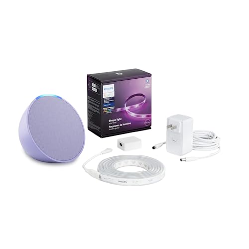 Echo Pop + Philips Lightstrip Base Kit | Lavender Bloom