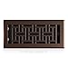 Decor Grates AJH410-RB Oriental Floor Register, Rubbed Bronze, 4-Inch by 10-Inch