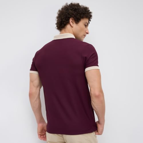 Image of Nostrum Mary Half Sleeve Polo T-Shirt with Two-Tone Collar, Stylish T Shirt for Men, Polo Tshirts for Men, Cotton T Shirt for Man, Casual Tshirt for Mens Boys