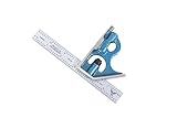 PEC Tools 2-Piece Combination Square Set - 4R 12" Machinist Blade Cast Steel Head, Reversible Locking Bolt, Scribe, for Metalworking, Carpentry and Multiple Applications, Made in USA