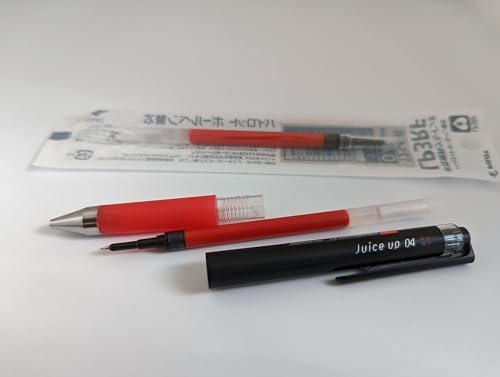 Bolígrafo gel retráctil MAYAX rojo 3 unidades y 6 recambios miniatura 4