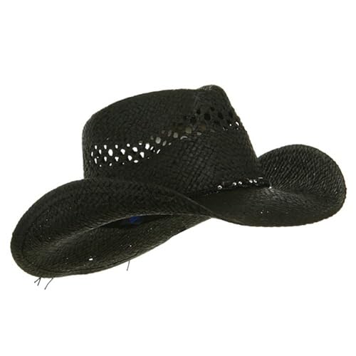 Sombrero Cowboy Negro de Paja para Mujer MG miniatura 4