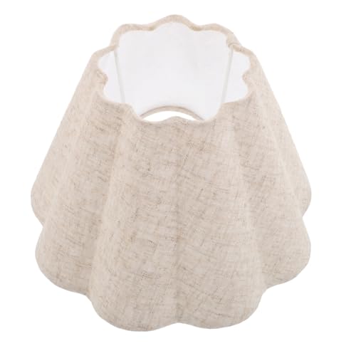 Homoyoyo Floor Lamp Shade: Linen Table Lamp Shade - Pleated Scalloped Lampshade...