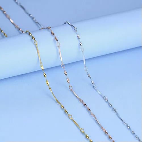 Chaîne ondulée torsadée en argent 0,7 mm collier maille vague A2972 - 2