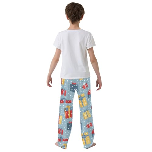 Boys' Pants Christmas Xmas Gifts Snowflakes Long Bottoms Jogger Pants Elastic Waist Trousers with Pockets S-XL3