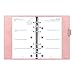 Filofax Domino Soft Organizer, Personal Size, Pale Pink - Smooth, Leather-Look, Grain Effect, Tactile, Six Rings, Week-to-View Calendar Diary, Multilingual, 2025 (C022577-25)