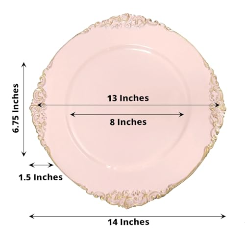 Platos cargadores redondos 13 pulgadas Blush x6 miniatura 4