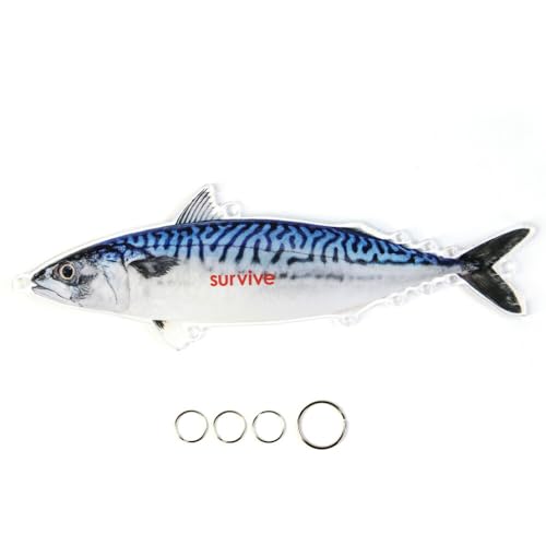 大型 鯖 キーホルダー or カラビナ サバイブ