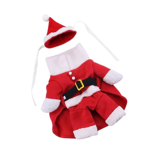 Disfraz Navidad para Perro Abrigo Santa Talla M Rojo