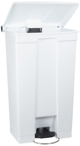 Image of Rubbermaid Commercial Products Step-On Trash Can with Lid, 8-Gallon, White, Hands-Free Sanitary Use Garbage Can for Medical Waste in Hospitals /Lab /Emergency /Patient Rooms