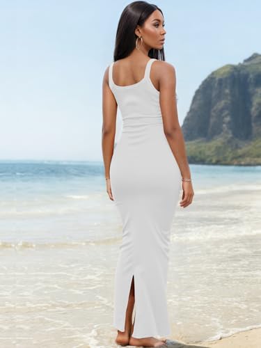 Image of Nimsruc Women Summer Long Dress Casual Slip Sexy Slim Sleeveless Bodycon Maxi Dresses for Women 2024