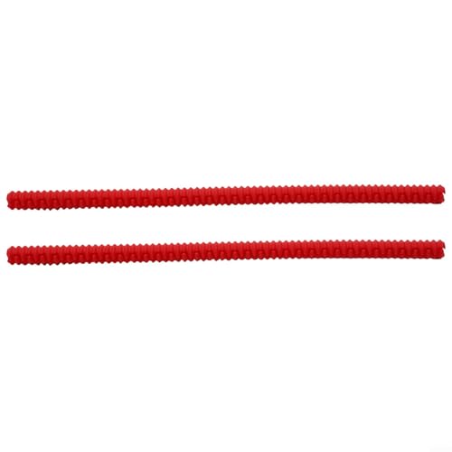 Gdfnmogo Protectores de silicona para horno, 2 unidades, resistentes al calor, protectores de borde de estante para cocina, seguridad para hornear, color negro y gris, compatibles con la mayoría (rojo