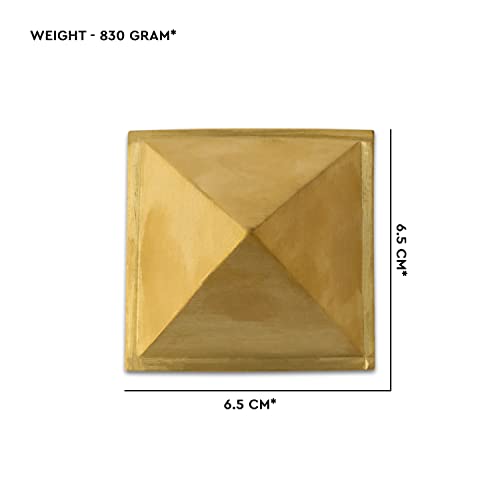 Image of Vastu Solid Brass Pyramid |2.5-Inch |Weight- 830gm Approx | Pyramid for Positive Energy, Health & Wealth | Remedies for Home & Office | Entrance - SW, WEST | Pack of 1
