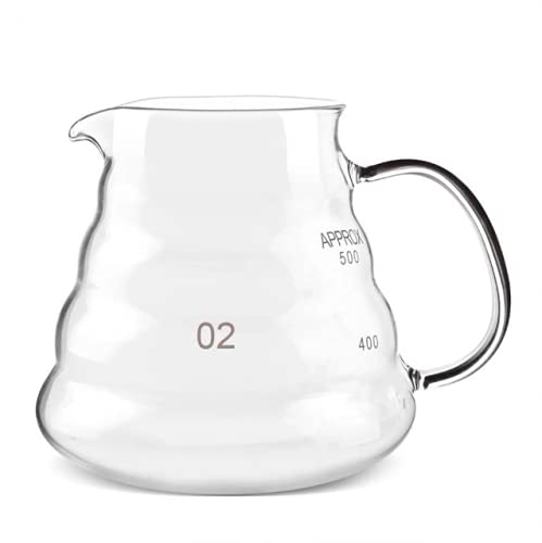 Conjunto Coador de Café Tipo Hario V60 Com Jarra de Vidro 600ml