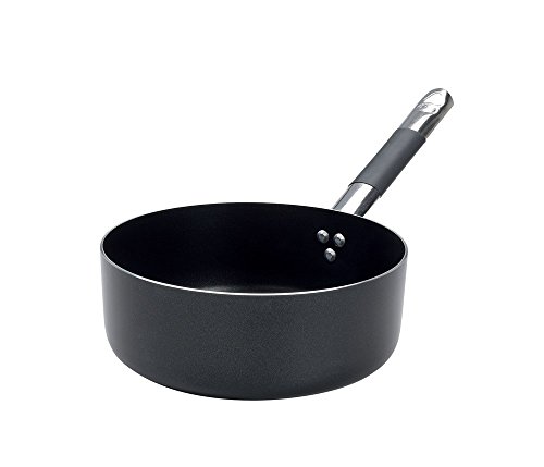 Pentole Agnelli ALSC107SSC32 Linea Allblack 3mm Casseruola Bassa con 1 Manico 32 cm Acciaio Argento