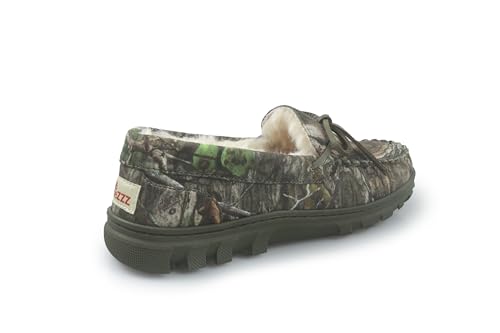 Image of Bonezzz Flex Slippers - Comfy Feet Warmers for Men | Durable and Sustainable Feet Warmers with Memory Foam with Mossy Oak Camo and Faux Shearling Lining - Indoor and Outdoor Use
