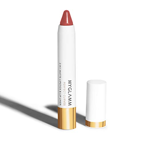 Image of MyGlamm Perfect Curves Matte Lip Crayon (Spice It Up), 4.54 g - PETA Approved & Vegan