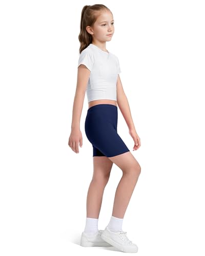 kereda girls bike shorts cotton cartwheel dance under dress shorts for kids 3 pack
