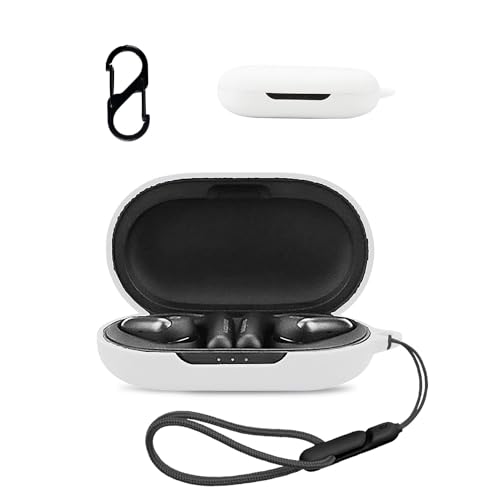 For Anker Soundcore AeroFit �p �P�[�X �J�o�[ �yRIGFUJUN�z�ی�J�o�[ �J���r�i�t�� �����h�~ �C���[�z���p�P�[�X �L�Y�h�~ �ϏՌ� �S�ʕی� �����h�~ �����[�d�\ �h�o �y�ʁi�z���C�g�j