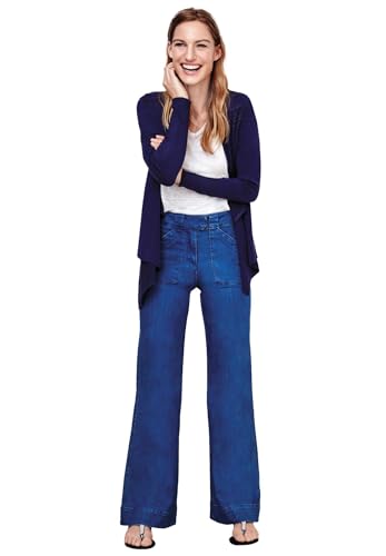 ellos Plus Size High-Waist Wide Leg Jeans