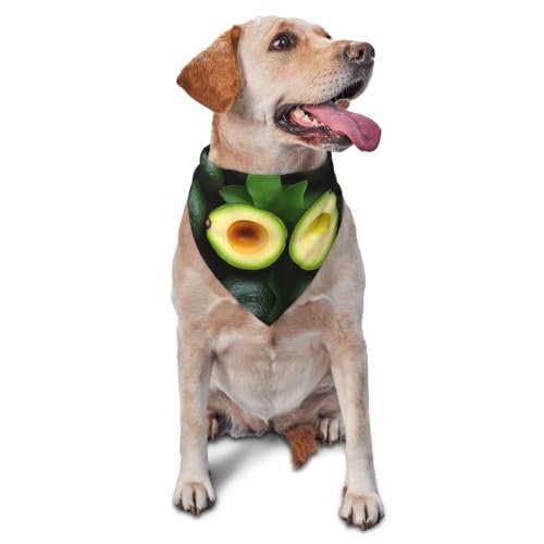 Hundehalstuch, Dreieckstuch, Haustierlätzchen für den täglichen Gebrauch und als Geburtstagsgeschenk für Katzen und Hunde – Frische Avocados