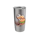Cute Comic dodo hamburger cheeseburger Emu Stainless Steel Insulated Tumbler