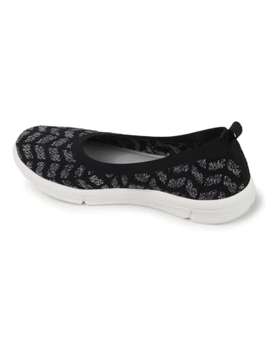 Image of Carlton London Women's Breathable Lightweight Everyday Patterned Ballet Flat