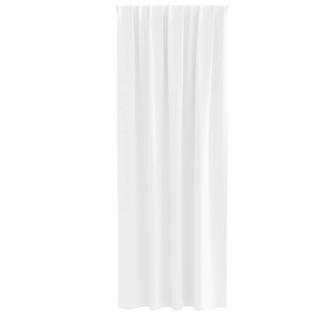 Cortinas opacas con anillas de poliéster blanco puro, 245 x 140 cm, 2 unidades, opacas y bufandas, para salón, dormitorio, habitación de los niños, protección visual eficaz y protección solar