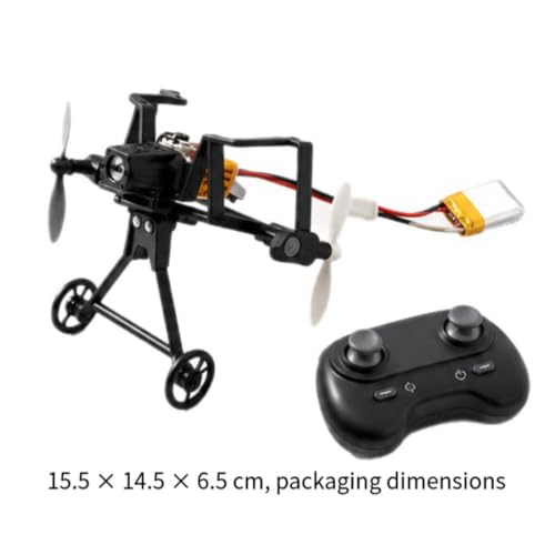 Avión teledirigido RC manual con motor de doble poder y hélice eléctrica plegable 2
