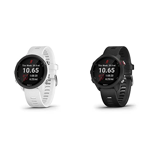 Garmin Forerunner 245 Music, GPS Running Smartwatch with Music and Advanced Dynamics, White & Forerunner 245 Music, GPS Running Smartwatch with Music and Advanced Dynamics, Black