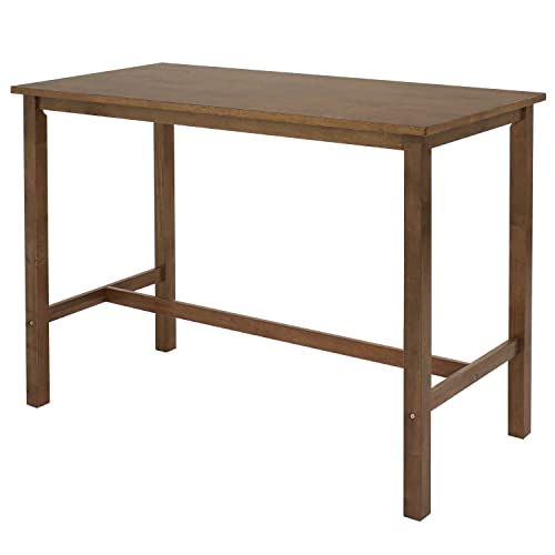 Sunnydaze Arnold Counter-Height Dining Table - Rectangular Counter-Height Table For The Dining Room, Kitchen, Or Bar - Solid Rubberwood Dining Table - Weathered Oak Finish #TOP2