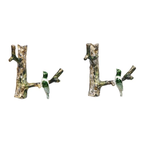 Image of bordorsse Vintage Wall Hooks Decorative Rack Hangers, 2 Pack Metal Wall Mounted Hook with Flower Shape for Hanging Coats